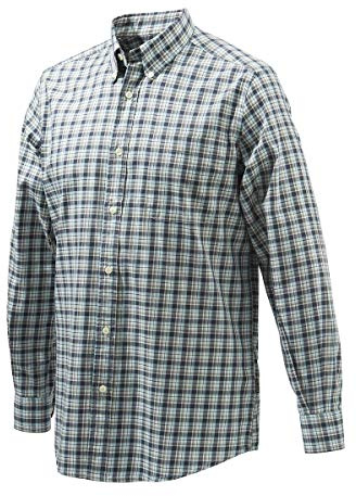 BERETTA Camicia da Caccia Classic Uomo Blu A Quadri Manica Lunga M