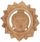 GURU SHOP Geschnitztes Wandbild Deko Wandrelief - Buddhakopf, Braun, 25x25x2 cm, Masken & Wandschmuck