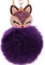 Schlüsselanhänger Süß Plüsch Ball Taschenanhänger Strass Fuchs Weich bommel Keychain Elegant Plüsch-Kugel Auto-Anhänger Pompom Glitzer Schlüsselring Handtaschenanhänger (# 21)