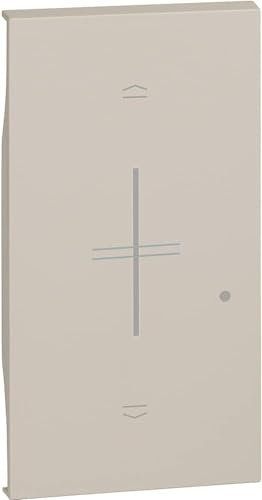 Bticino KM43M2 Cover Living Now, da applicare su Comando Tapparella Wireless Bticino (Art. K4027CW), Cover Illuminabile, 2 Moduli, Colore Sabbia