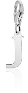 AKA Gioielli® - Damen Charm Anhänger J Buchstabe 925 Sterling Silber Rhodiniert