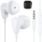 Écouteurs filaires pour Samsung Galaxy A15 A14 A13 A12 A11 A20 S9, casque filaire 3,5 mm avec micro, écouteurs stéréo HiFi pour iPhone/iPod/MP3/MP4/ordinateur/ordinateur portable/Android/enfants