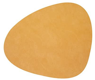 Lind DNA Tischset Curve L Recyceltes Leder Nupo Burned Curry, Maße: 37cm x 44cm, 989982