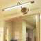 SFOXI Vintage Lampe pour Miroir LED Salle de Bains Lampe Armoire Miroir Applique Murale Intérieure Moderne Luminaire Salle de Bain pour Miroir Armoir Tableau Toilette Meuble,Laiton,10W/55.5CM