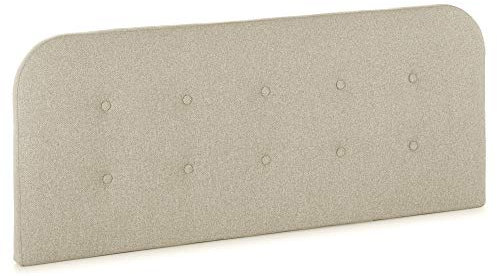 Marckonfort Saona Kopfteil in Beige gepolstert 140x60 cm, mit Schaumstoff gepolstert, geknöpfte Knöpfe, 8 cm dick, inklusive Hardware zum Aufhängen