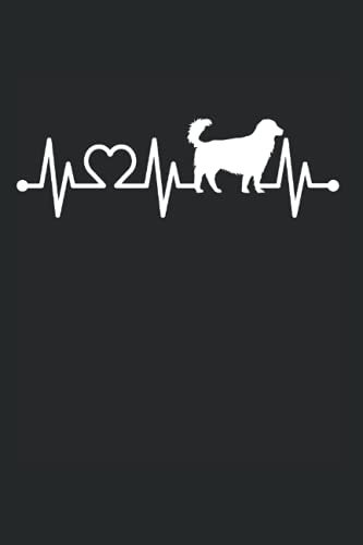 EKG Herzschlag Puls Golden Retriever mit einem Herz: DIN A5 Kariert 120 Seiten / 60 Blätter Notizbuch Notizheft Notiz-Block Golden Retriever Hunde Motive für Hundeliebhaber