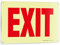Exit Schild – 1 Packung 25.4 x 17.8 cm – 100% rostfrei .040 Aluminium-Schilder, leuchtet im Dunkeln, laminiert für ultimative UV-, Wasser- und Verblassungsbeständigkeit, Innen- und Außenbereich