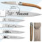 KDO MAGIC - Couteau personnalisé - Manche en frêne - Cadeau Fête des pères - Cadeau Homme, papa, papy - Couteau personnalisable - Idée cadeau Homme - Lame gravée avec un prénom - Personnalisable