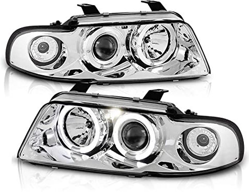 Angel Eyes Scheinwerfer Set in chrom für Audi A4 B5 95-98