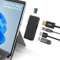 Surface Pro 8 Hub Docking Station con 4K HDMI Adaptador + 100 M Ethernet LAN + USB 3.0 Puerto* 2 + Micro SD (TF) de Lector de Tarjetas Adaptador para Microsoft Surface Pro 8
