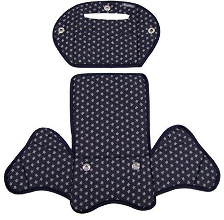 Ersatzbezug Sitzkissen Bezug [Auflage für Kinder Fahrradsitz] kompatibel mit Römer Jockey (marine Sterne (Modell 4))