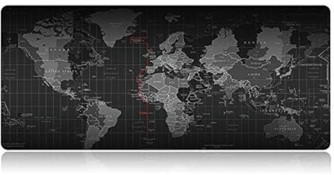 Tech Stor3 Tappetino XXL mappa del mondo Gaming Mouse pad, 90 x 40 cm, World Map con base antiscivolo in gomma,aderente e liscio,adatta ad ogni mouse, tastiera e laptop (mappa mondo, 90X40)