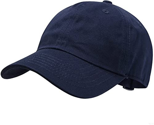 GADIEMKENSD Kids Plain Baseball Cap Unconstructed Fitted Toddler Sun Hat Washed Cotton Kids Baseball Hat Beach Camping Golf Travel for Girls Boys 3-7 Years Navy