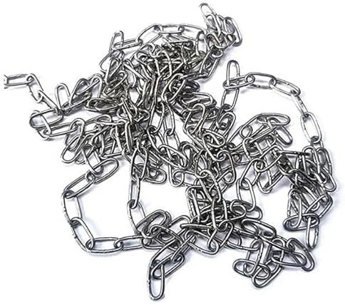 KAIISSA Edelstahlkette Starke, Hochbelastbare Geschweißte Kettenglieder zum Aufhängen von Zäunen, Gehen mit der Hundekette, Schwenkkette, Trocknen der Wäschekette, Maximale Belastung 10KG, 1,2mm - 8M