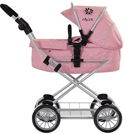 Daisy Chain Destiny Travel System Dolls Pram - Adjustable handles from 54-87cms. For children of 5,6,7,8 or 9 years (Classic Pink)