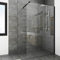 WITEN&NOCK Duschwand Glas Walk In Dusche 80x195 cm(für klein duschkabinen) Schwarz Matt mit Nano Beschichtung 8 mm Duschtrennwand Glas Badewanne Sicherheitsglas ohne Duschtasse