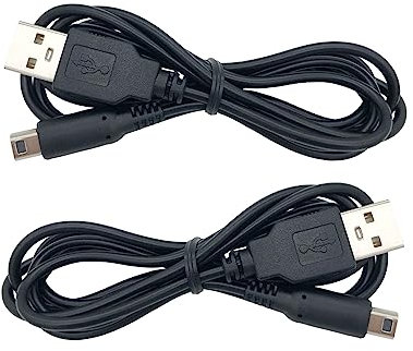 Cavo di ricarica 3DS di ricambio per Nintendo 2DS DSI, caricatore USB, 1,2 m, confezione da 2