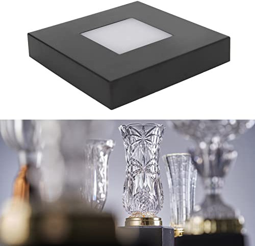Base luminosa a LED in cristallo, Base illuminata con display quadrato multicolore, Modalità multiple Lampada LED luminosa Supporto per piastra di visualizzazione per arte in vetro cristallo laser 3D