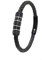 David Galvani ® |Handmade Premium Armband für Herren in Schwarz aus Leder| Beads aus Edelstahl und Carbon Kohlenstoff |21cm Lederarmband Schmuck für Männer (Schwarz, 23)