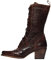 Kobilee Texani Donna Western Pelle Stivali Equitazione Camoscio con Tacco Stivali Alti con Lacci Vintage Stivaletti Marroni Anfibi Stivali Cowboy Stivali Texani Invernali Biker