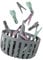 Lot de 30 pinces à linge avec panier à suspendre, fabriquées en UE, paniers solides, diamètre : 19 x 10 cm, pour pinces à linge, pinces robustes pour séchage, en plastique (polypropylène)