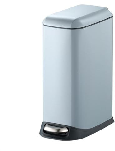 Cubo de basura Schmaler Mülleimer, 12/20 Liter, mit Deckel mit Absenkautomatik, Mülleimer aus Edelstahl mit herausnehmbarem Papierkorb, Mülleimer mit Trittpedal for Badezimmer, Küche, Büro Contenedor