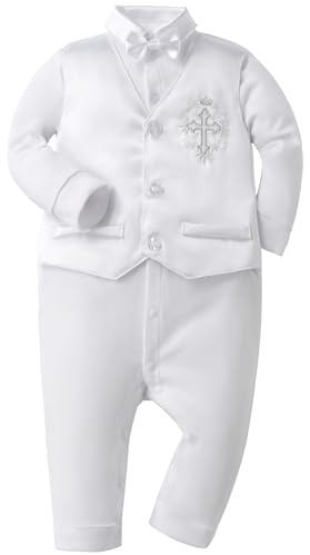Booulfi Newborn Baby Clothes 3-6 Months Boys Newborn Photography Outfits with Baby Vest and Bow Tie Boys' Suits & Blazers