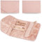 Amrules Jewelry Storage Bag, Travel Jewelry Holder Organizer Case, Foldable Jewelry Roll for Rings, Necklaces, Watch,Bracelets and Earrings,Pink
