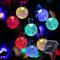 LABEHOLD Solar Lichterkette Aussen - 10M 40 LED Lichterkette Außen Solar, 8 Modes Wasserdicht Kettenlicht Kristall Kugeln Wetterfest Solar Lichterkette Außen für Garten Balkon Terrasse Partys (Bunt)