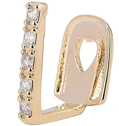 Keuyeo Vergoldete Hip Hop Zähne Lücke Kristall Grills Punk Zähne Kappen Cosplay Party Zahn Rapper Lustige Schmuck Geschenk