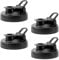 Yurhuit Pour Spout Lids for Ball Wide Mouth Mason Jars, Airtight Canning Jar Flip Cap Top Lid for Dressing Pouring, Pack of 4