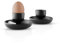 EVA SOLO Lot de 2 coquetiers Nordic Kitchen - Détails fonctionnels et charmants pour la table du petit-déjeuner - Noir