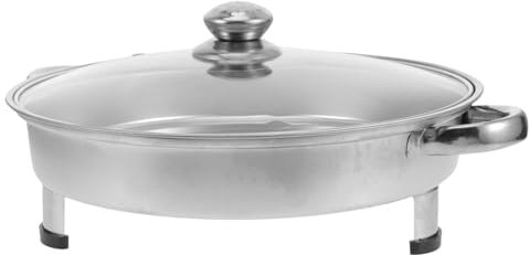 HOLIDYOYO Buffet Trays Lids Warmer Grilled Stove Stainless Steel Flat Serving Tray Restaurant