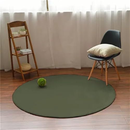 Teppiche Gegend Nordischer Korallenteppich, Wohnzimmer-Bodenmatte, Schlafzimmer, rutschfeste Decke, Wohnzimmerteppich, Schlafzimmer, Nachttisch, runder Bodenteppich(4,Diameter 0.6m)