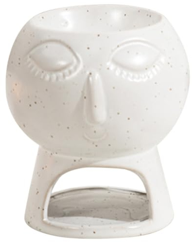TOYZFRIENDY Brûleur D'huiles Essentielles en Céramique Motifs Découpés, Diffuseur D'arômes pour Bougie Chauffe-Plat, Bol Spacieux pour Aromathérapie, Décoration Maison Et Bureau
