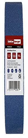 Woltersberger® 10 pièces bandes abrasives en tissu zirconien | Taille 40x760mm | Granulométrie P80 | Zircon ZK acier inoxydable Inox Métal Ponceuse à bande pour tubes