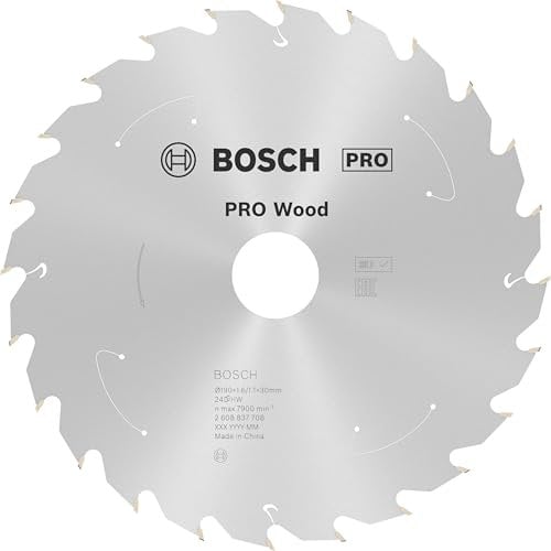 Bosch Accessories Lama Per Sega Circolare Standard For Wood (Legno, 190 x 30 x 1.6 mm, 24 Denti, Accessorio Per Sega Circolare A Batteria)