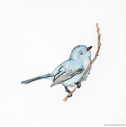 Luca-S B1158 Bluebird Cross Stitch Kit Cotton, Multicoloured, 14x14cm