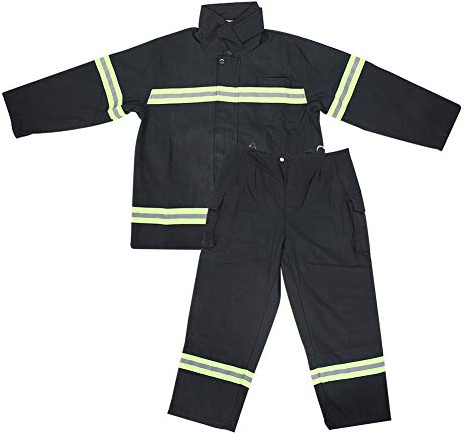 Dioche Flammhemmende Kleidung, Feuerfeste Hitzebeständige Feuerwehr-Schutzmantelhose für Beständige Hohe Sichtbarkeit (L.)