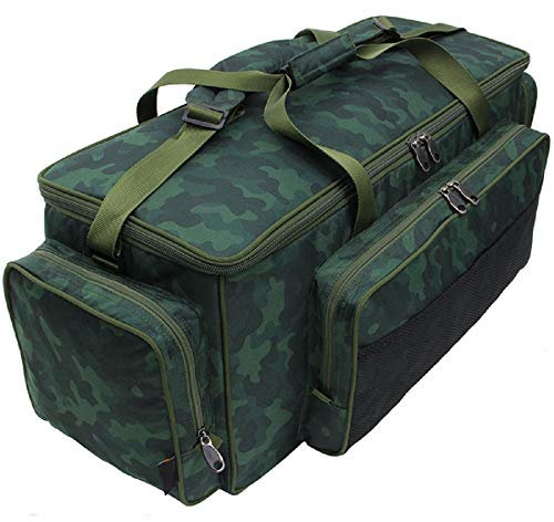 G8DS® Angeltasche | Rutentasche | Carryall Tasche X-Large Allzwecktasche Karpfentasche Tackle Bag Angeltasche (Isolierte Tasche groß Camo)