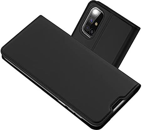 Radoo Cover Compatibile con Samsung Galaxy M31S, Custodia Vintage PU Pelle con Portafoglio Tasca Stile Unico Sottile Magnetica Funzione TPU Cover a Libro per Samsung Galaxy M31S (Grigio Nero)