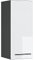 Vicco Hängeschrank Fame-Line, hängender Küchenschrank, Weiß Hochglanz/Anthrazit, 30 cm