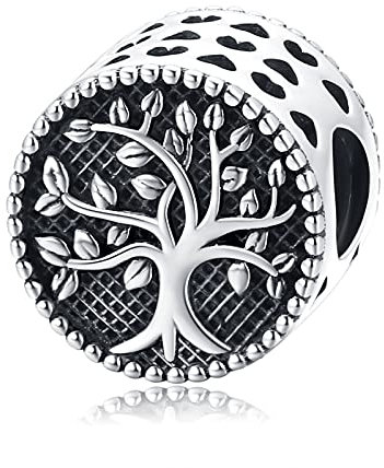 Eusense Lebensbaum Charm, Baum des Lebens Bead Silber 925 Passen für Pandora Armband, Familie Charms für Europäisch Armband