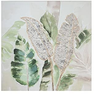 GILDE Deko Bild auf Leinwand - Wandbild - Blätterwald - 100 x 100 cm