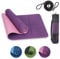 Habib Gruppe Premium Yogamatte Rutschfest 183x61 cm - Ökologische Sportmatte für Pilates & Yoga - Inkl. Tragegurt und Tasche - Ideal für Fitness & Gymnastik - Reise-Freundlich - Airex-kompatibel