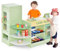 GOPLUS Kinder Kaufladen, Supermarkt aus Holz, Kaufmannsladen mit mit Kasse, POS-Automat & Verkaufsautomat, Einkaufsladen Rollenspiele mit 15 Zubehör & Tafel für Kinder von 3-8 Jahren (Grün)