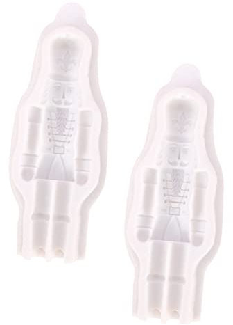 Garneck 2pièces Moule Silicone Casse-noisette Soldat Pour Pâtisserie Décoration Gâteau Diy Résine Cuisson Biscuits Noël Moules Fondant Réutilisables Sûr Alimentaire