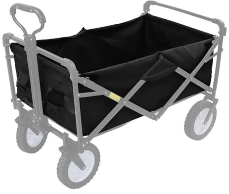 Folding Garden Cart Liner Replacement, Waterproof Oxford Cloth Wagon Liner, Shopping Cart Inner Bag, Trolley Cart Liner for Trolley Cart Accessory (No Cart, 76 * 46 * 24cm)