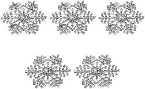 VALICLUD 5stücke Teiliges Schneeflocken Brosche Mit Strasssteinen Elegante Anstecknadeln Für Kleidung Hüte Und Festliche Anlässe Vintage Schmuck Für Frauen Und Mädchen