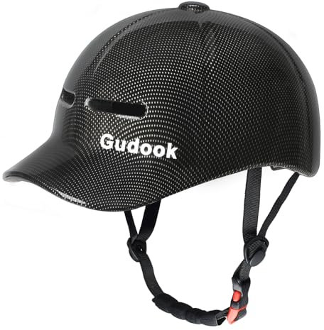 Gudook Fahrradhelm Erwachsene Männer und Frauen Helm im Baseballkappen Stil - Bequemer, Leichter, Verstellbarer und Zertifizierter Fahrradhelme (Schwarz, XL)